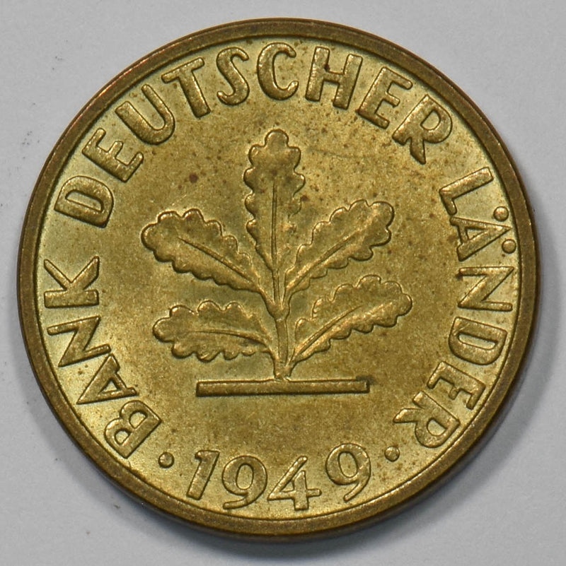 German States 1949-D 5 Pfennig Oak Seedling P902809 combine shipping0