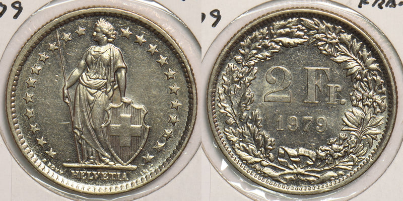 Switzerland 1979 2 Francs P150096 combine shipping0