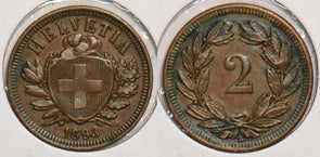 Switzerland 1893 2 Rappen P240001 combine shipping0
