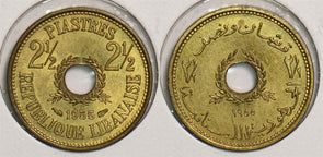 Lebanon 1955 2 1/2 Piastre P290228 combine shipping0
