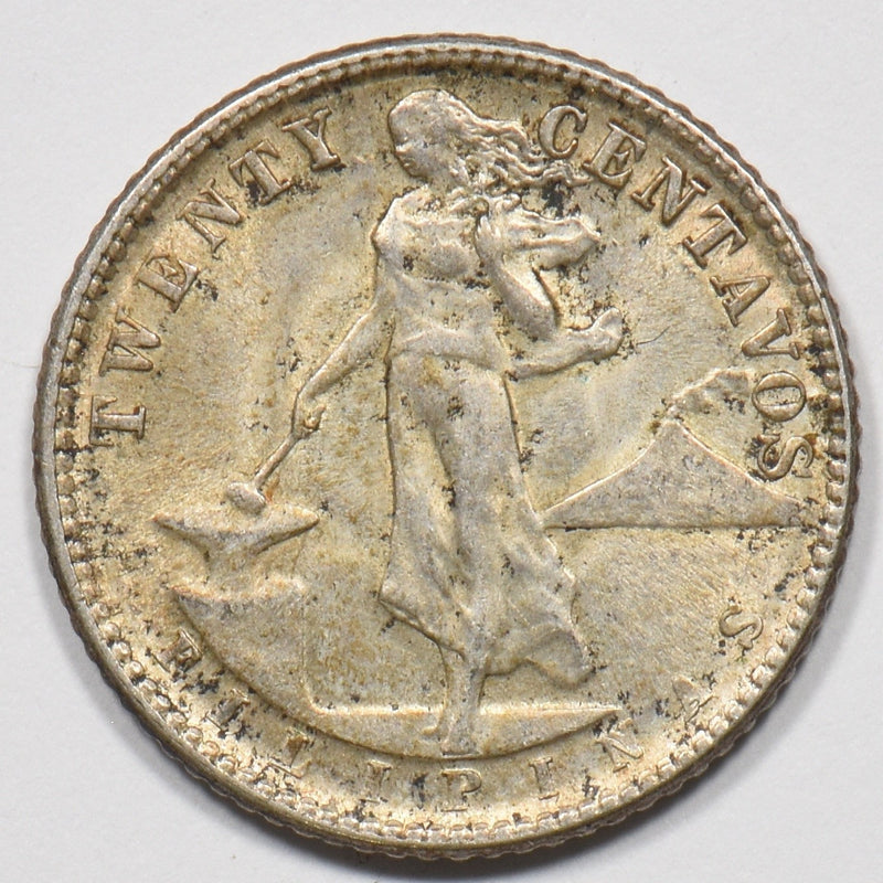 Philippines 1944-D Commonwealth 20 Centavos Silver P1510590