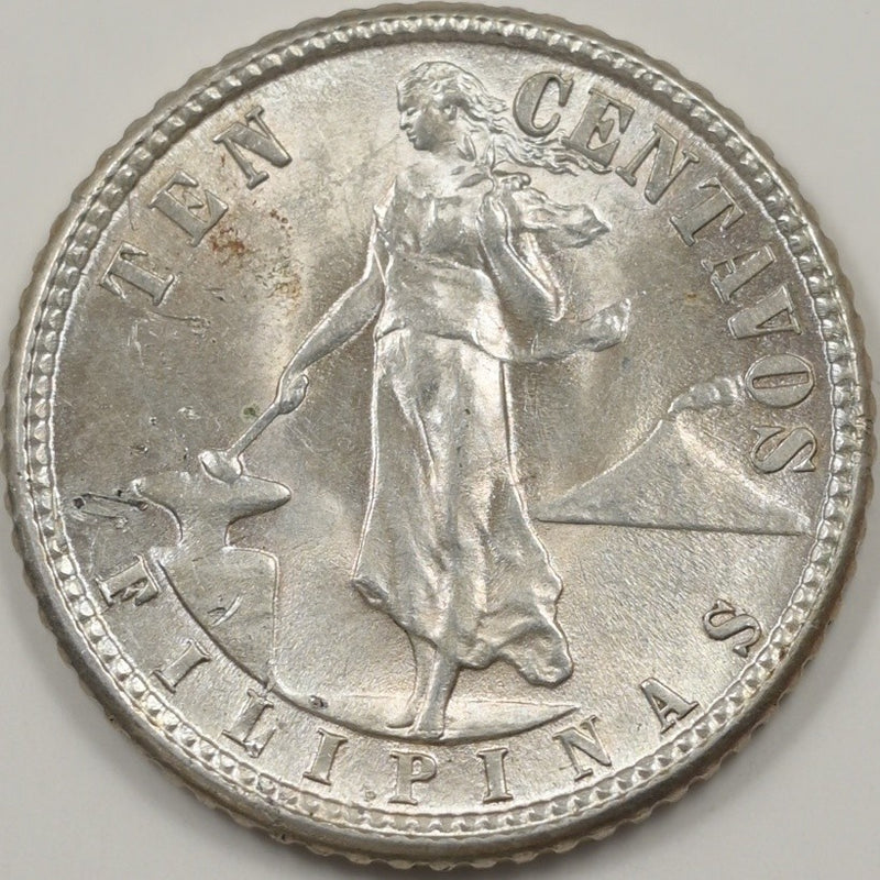 Philippines 1944-D Commonwealth 10 Centavos Silver P1515230