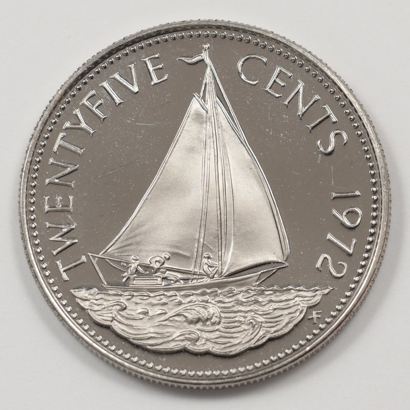 Bahamas 1972-FM Elizabeth II- Sailboat 25 Cents Proof P9040570