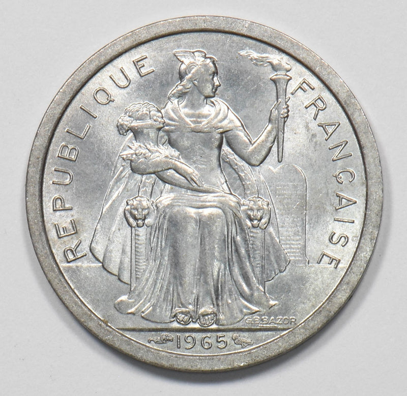 French Polynesia 1965 Seated Liberty Franc P9028810