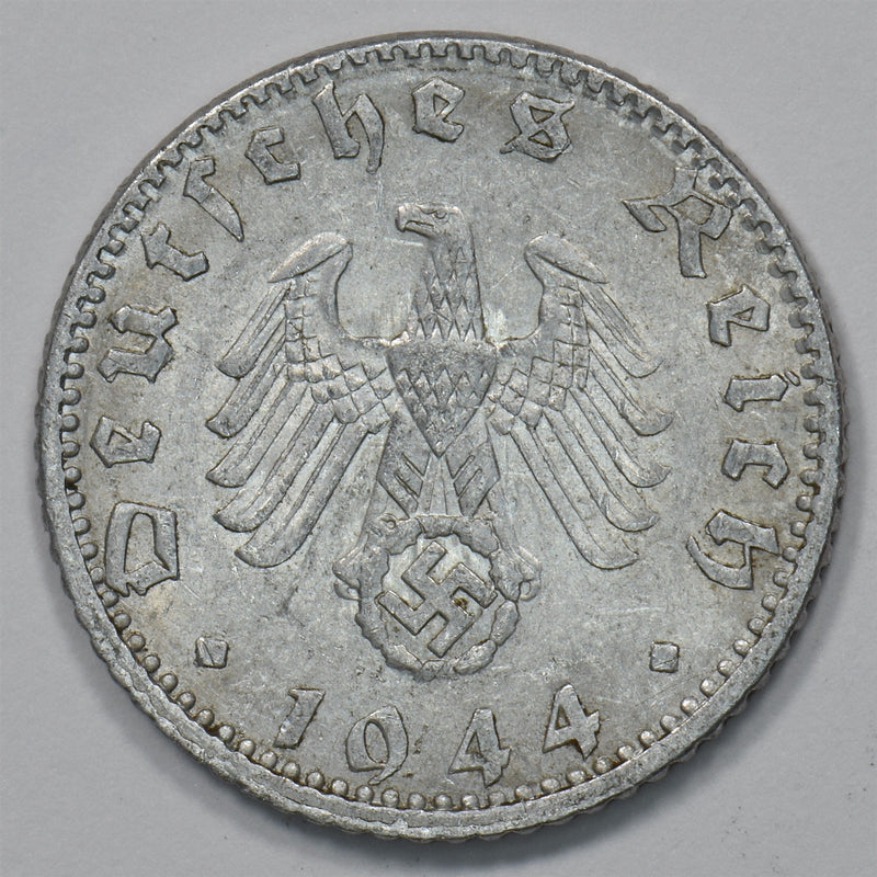 Germany 1944-F Third Reich 50 Reichspfennig Eagle P9031790