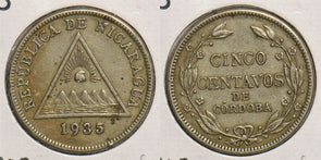 Nicaragua 1935 5 Centavos P290182 combine shipping0