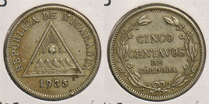 Nicaragua 1935 5 Centavos P290182 combine shipping0