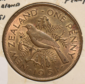 New Zealand 1951 Penny Bird animal P240042 combine shipping2