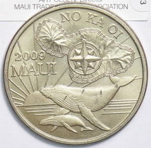 Hawaii 2009 2 Dollars Whale animal Maui Hawaii Trade Dollar Token P190063 combin0
