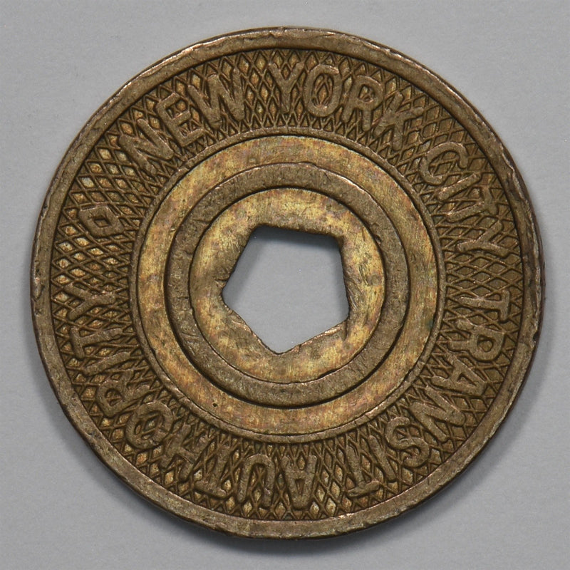 1943 New York City Transit Authority Subway One Fare Token P9025830