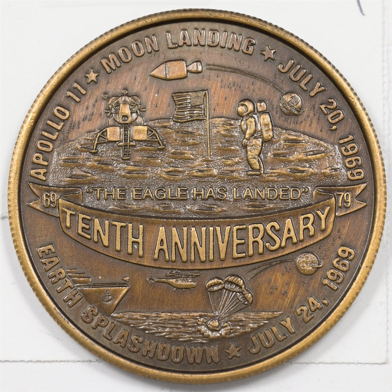 1969 Apollo 11 Moon Landing 10th Anniv. Medal P191627 BU0