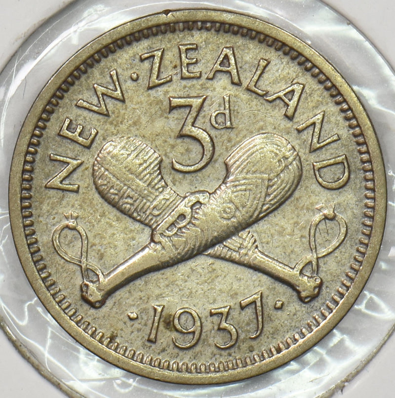 New Zealand 1937 3 Pence P900339 combine shipping0